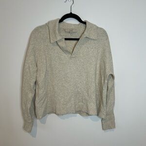 LOFT Cream Knit Pullover